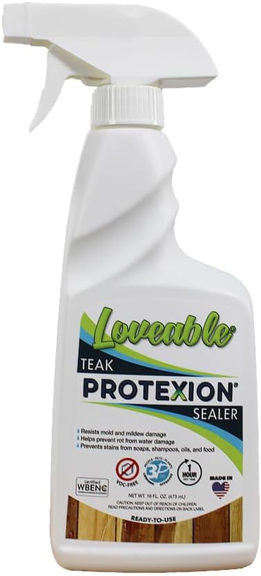 EcoDecors Protective Bundle – Loveable Teak Conditioning Oil, Teak Furniture Cleaner, and Protexion Teak Sealer Spray Bottle