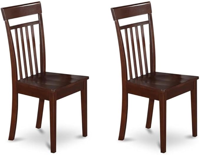 East West Furniture DOCA7-MAH-W 7 Piece Dining Table Set Consist of a Rectangle Dinner Table with Butterfly Leaf and 6 Dining Room Chairs, 42x78 Inch, Mahogany