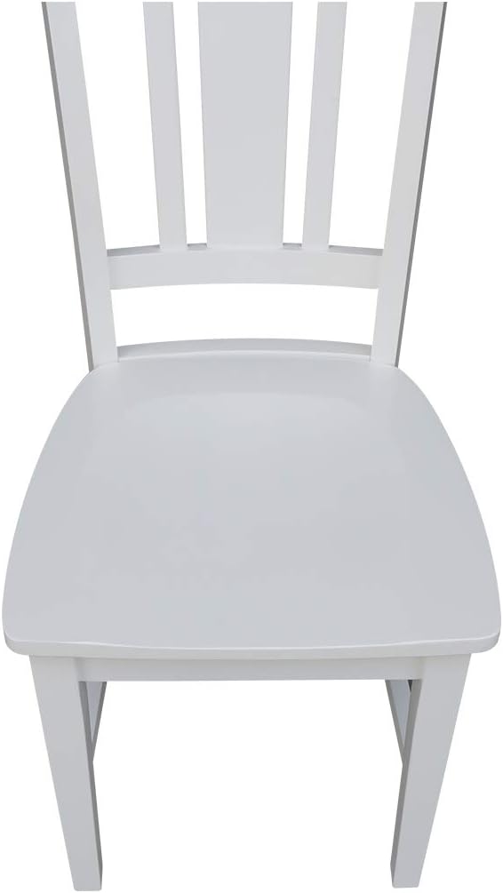 International Concepts Set of Two San Remo Splatback Dining Chairs, White