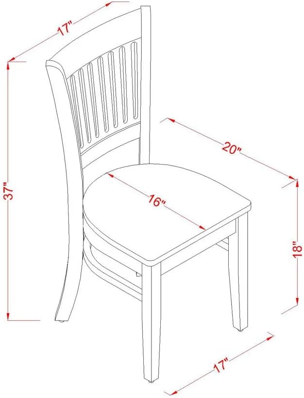 East West Furniture NDVA5-LWH-W 5 Piece Dining Table Set for 4 Includes a Rectangle Kitchen Table with Dropleaf and 4 Dinette Chairs, 30x48 Inch, Linen White
