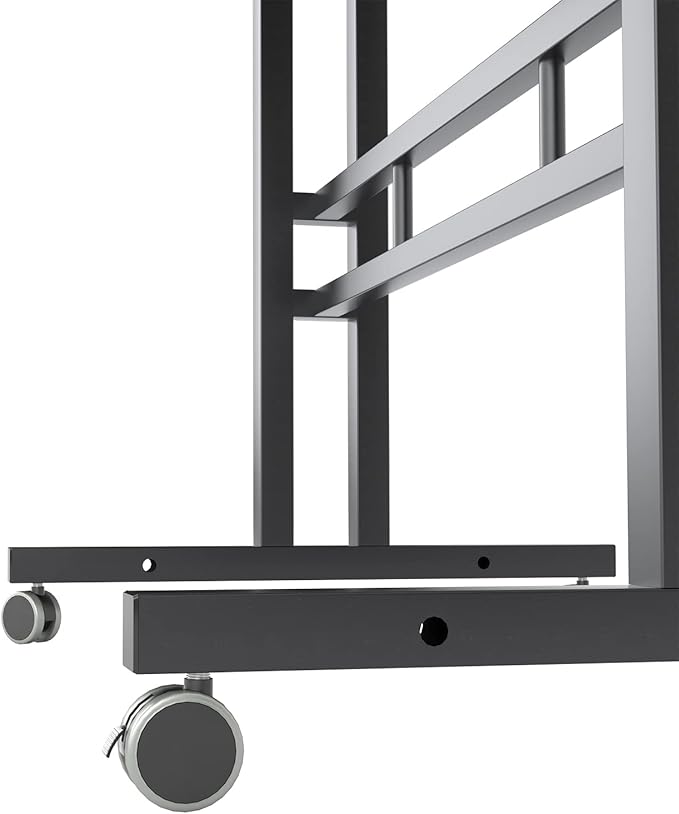 soges 23.6inches Height Adjustable Desk Laptop Desk on The Wheels, Rolling Stand Up Desk Computer Desk Adjustable Standing Desk Sit and Stand Desk Portable Laptop Table, Black