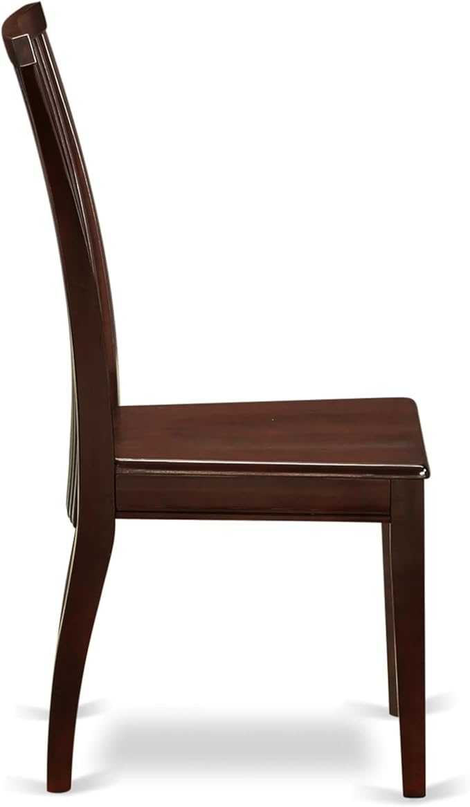East West Furniture AMIP3-MAH-W 3 Piece Dining Table Set for Small Spaces Contains a Round Kitchen Table with Pedestal and 2 Kitchen Dining Chairs, 36x36 Inch, Mahogany