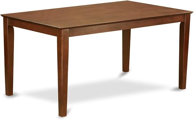 East West Furniture CAML5C-MAH-LC 5 Piece Dining Room Furniture Set Includes a Rectangle Kitchen Table and 2 Faux Leather Dining Chairs with 2 Benches, 36x60 Inch, Mahogany