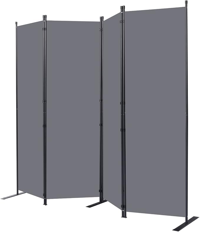 Room Divider 6FT Portable Room Dividers and Folding Privacy Screens, 88'' W Fabric Divider for Room Separation, 4 Panel Partition Room Dividers Freestanding Wall Divider Screen for Dorm Studio Office