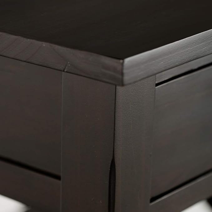 SIMPLIHOME Kitchener SOLID WOOD 21 inch Wide Square Contemporary End Side Table in Hickory Brown for the Living Room and Bedroom