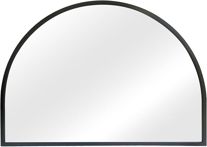 WAMIRRO Minimalist Black Arched Mirror,Window Pane Farmhouse Wall Mirrors Decor for Wall Mounted,28"X20"