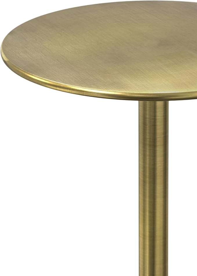 SIMPLIHOME Melene Modern Contemporary 12 inch Wide Metal Side Table in Gold/Grey for The Living Room and Bedroom
