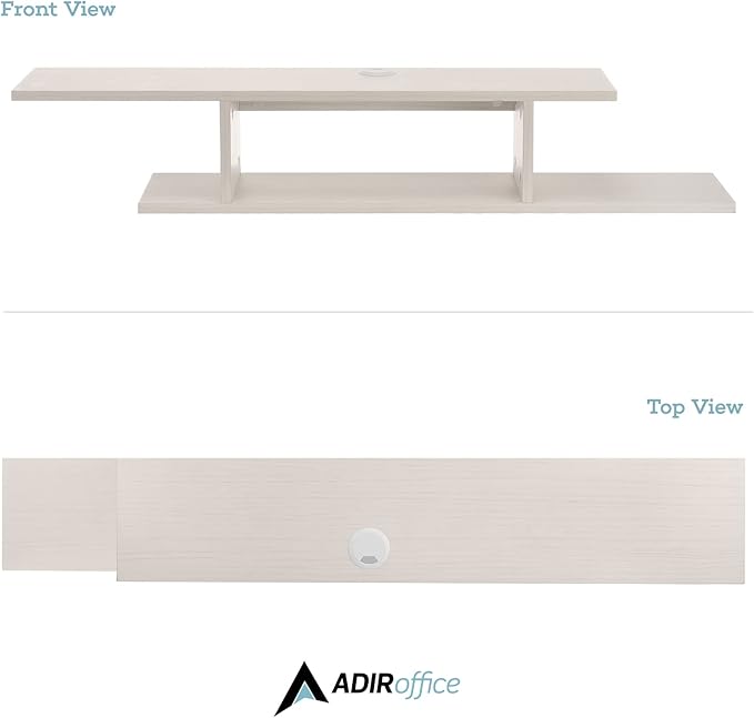 Floating TV Stand, Wall Mounted Floating Media Shelf Organizer Entertainment Center Console for Home and Office, Storage for Accessories Wifi Router Remote Control DVD Player and More (White)