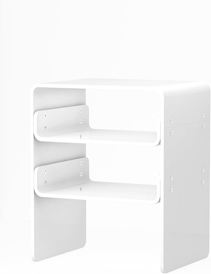 Clear Acrylic 3-Tier End Table/Nightstand – Sleek Bedside Storage with Durable Design, Perfect for Bedrooms, Living Rooms, or Modern Interiors – Ideal as a Bedside Table or Sofa Side Piece
