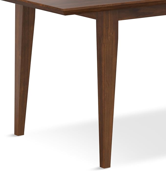 SIMPLIHOME Colby Extendable Dining Table, Solid Wood Walnut Veneer in Walnut, 60-76 x 36 inches, Contemporary-Style Rectangular Expandable Kitchen Table with Butterfly Leaf for 6+ People