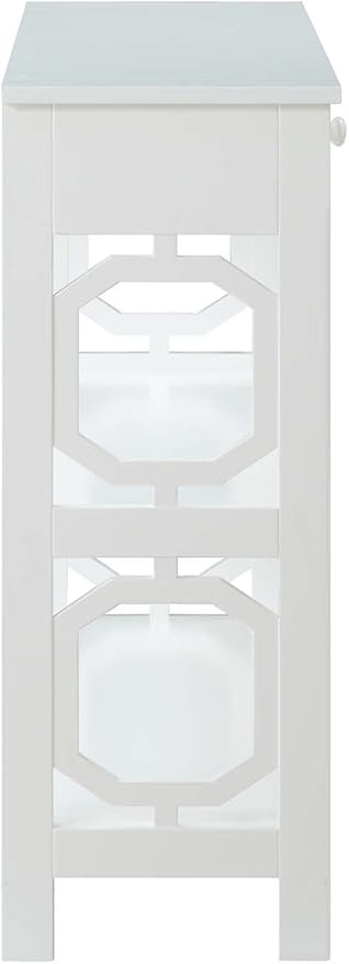 Convenience Concepts Omega 1 Drawer Console Table, White