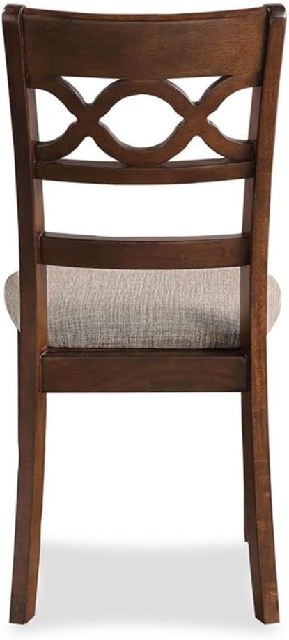 New Classic Furniture Cori 5-Piece Round Dining Set with 1 Table and 4 Chairs, Cherry Brown
