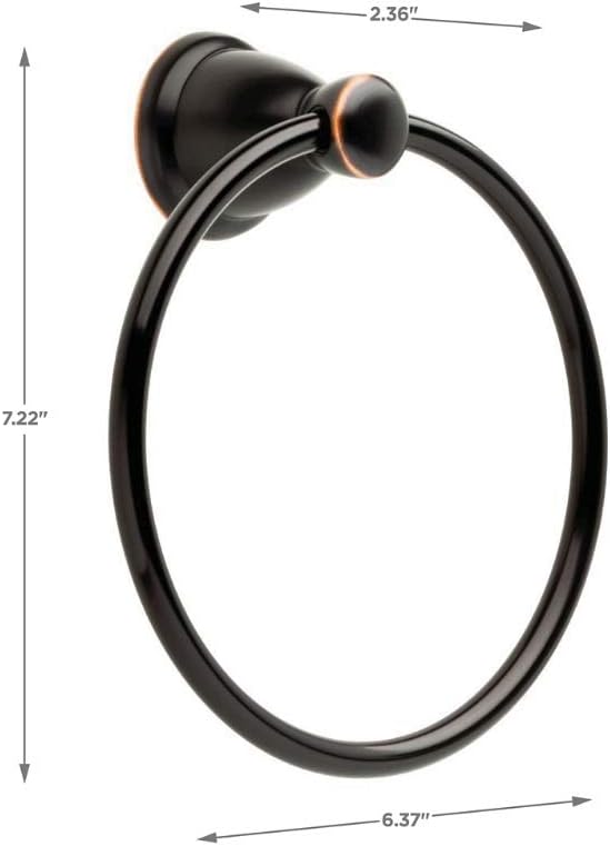 Franklin Brass Kinla 5-Piece Bathroom Set Oil-Rubbed Bronze 18', 24' Towel Bar Racks, Toilet Paper Holder, Ring, Hook KIN5PC-ORB