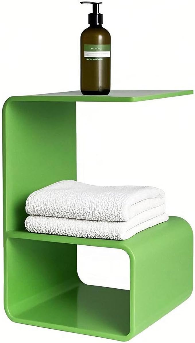 Acrylic End Table for Nightstand,21" H C-Shaped End Table for Living Room,Bathroom,Bedside Table for Bedroom.Side Tables for Living Room for Small Spaces