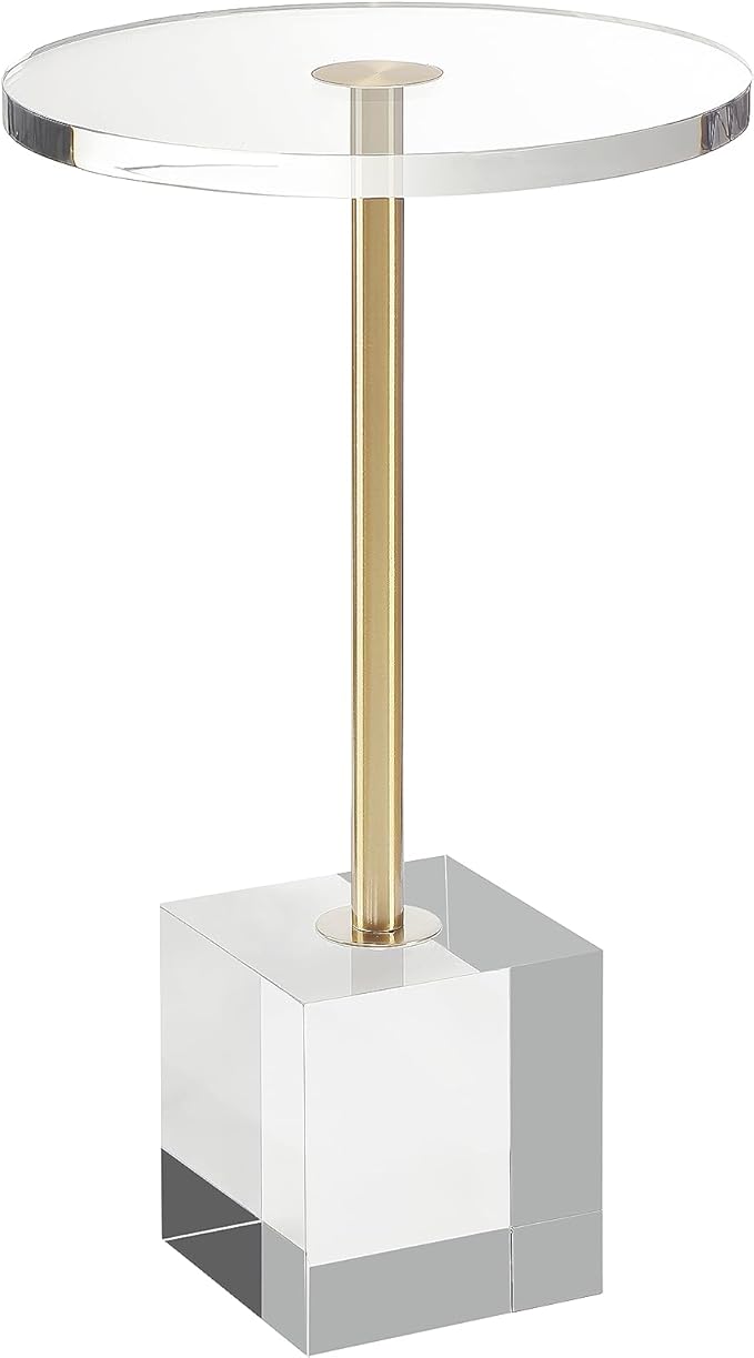 Clear Acrylic End Table,Side Table,for Livingroom,13.5 x 13.5 inch, 23 inch High