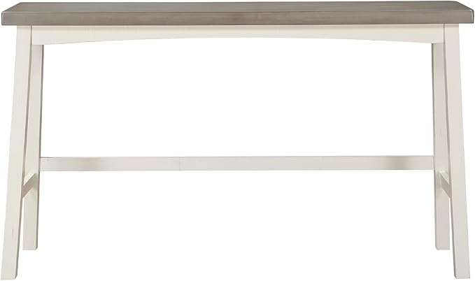 Lexicon Bar Table Set for 3, Small Kitchen Table Set Kitchen Island Table with 3 Saddle Bar Stools, 4 Piece Dining Table Set for Breakfast Nook, Living Room, Apartment, Pub Height, White/Coffee