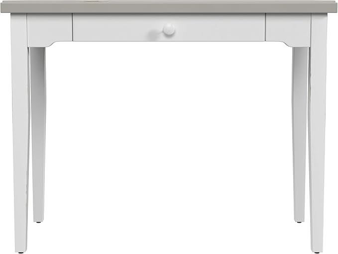 Hillsdale Furniture Clarion, Gray Wood Top/Sea White Base Desk/Table, Distressed