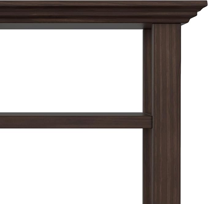 SIMPLIHOME Acadian SOLID WOOD 19 inch Wide Square Transitional End Table in Warm Walnut Brown for the Living Room and Bedroom