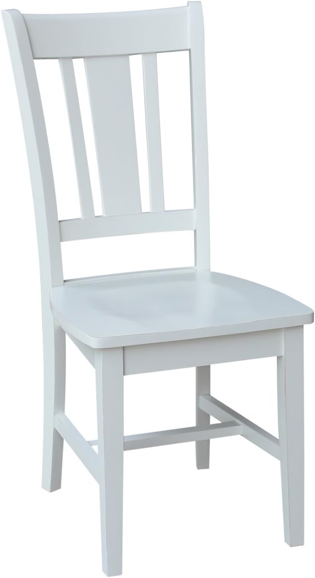 IC INTERNATIONAL CONCEPTS San Remo Splatback Chair, Elegant Dining Room Furniture, Sturdy Wooden Frame, Comfortable Seating, Easy Assembly, Perfect for Home or Office Decor
