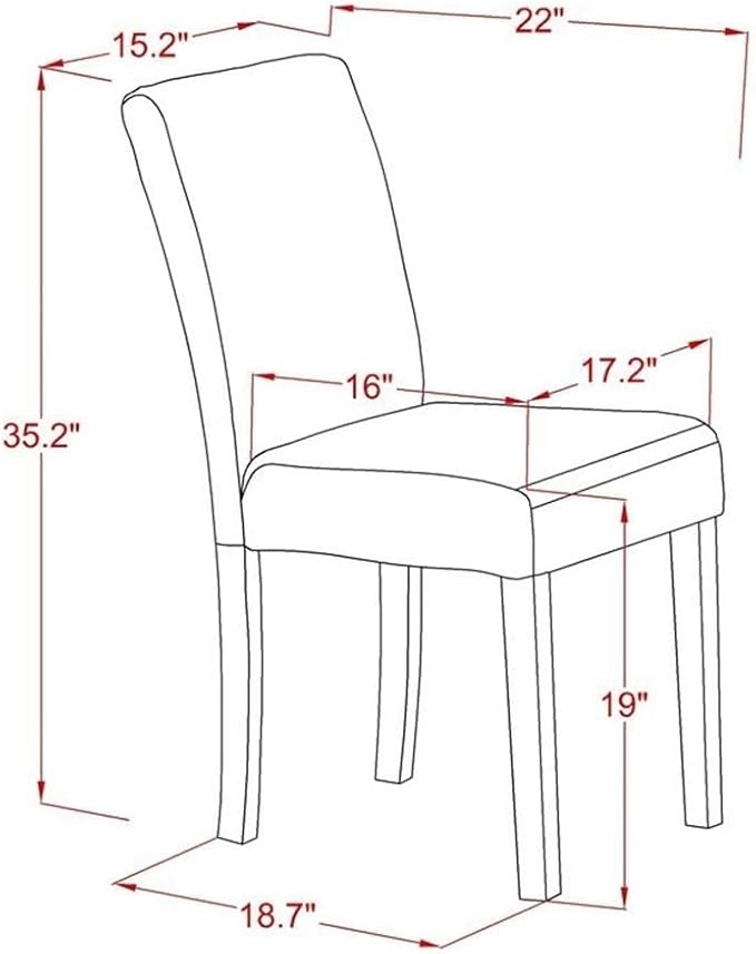 East West Furniture DMAB5-OAK-04 5 Piece Dining Set Includes a Round Dining Room Table with Dropleaf and 4 Light Tan Linen Fabric Upholstered Parson Chairs, 42x42 Inch, Oak