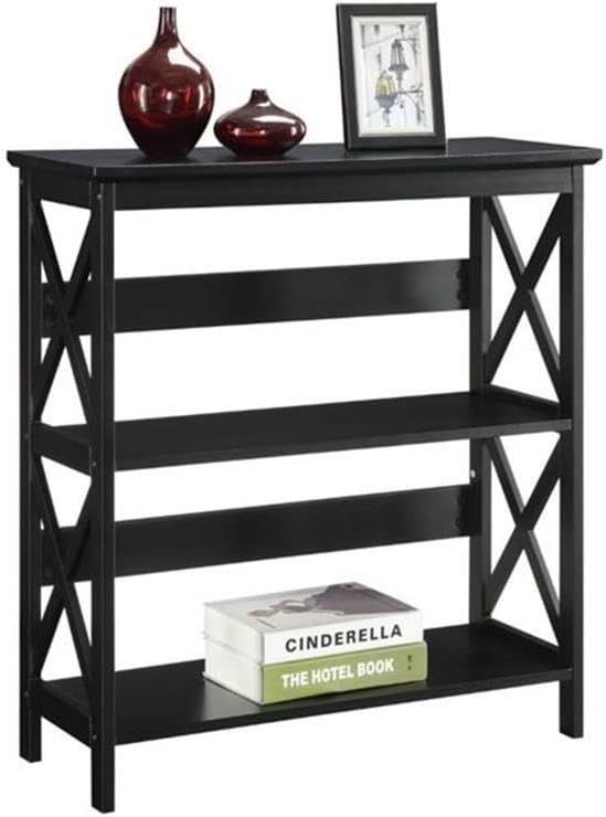 Convenience Concepts Oxford 3 Tier Bookcase, Black