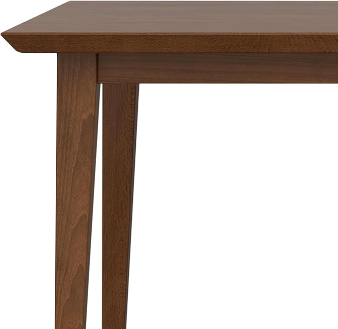 SIMPLIHOME Colby Dining Table, Solid Wood Walnut Veneer in Walnut, 60 x 36 inches, Contemporary-Style Rectangular Kitchen Table for up to 6 People