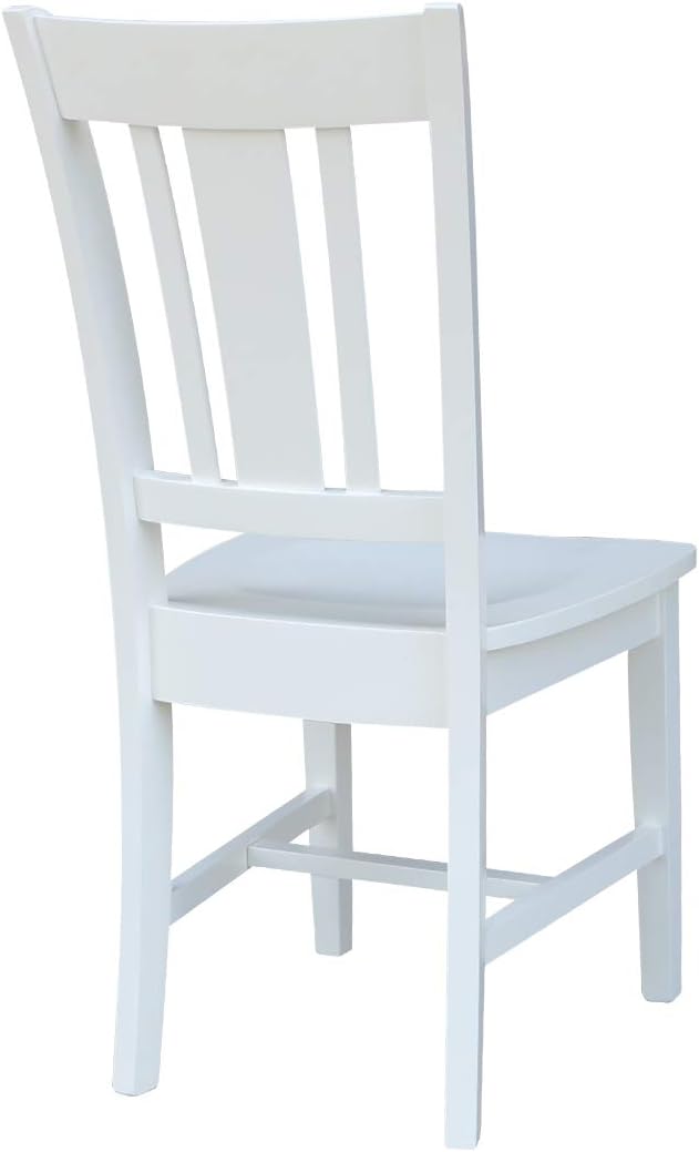 International Concepts Set of Two San Remo Splatback Dining Chairs, White