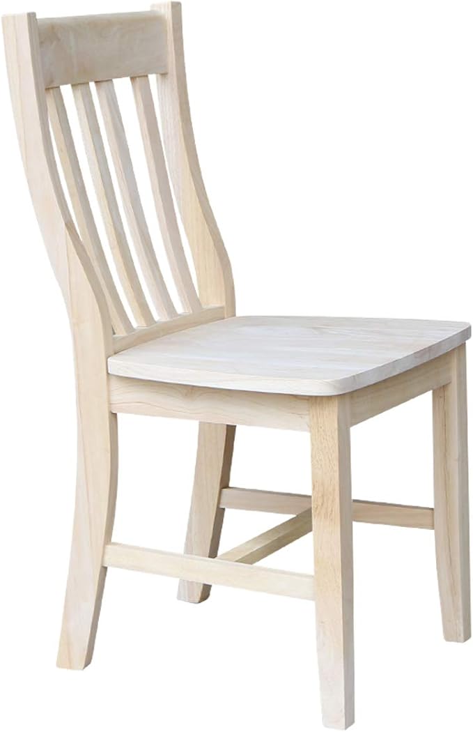 Set of Two Cafe Dining Chairs, Unfinished