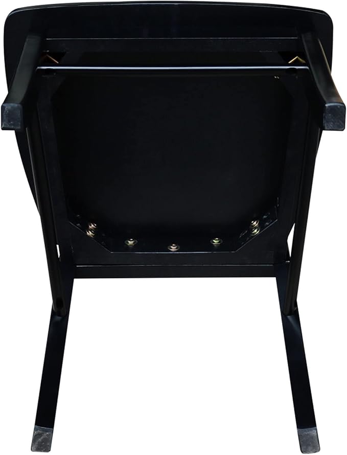 Set of Two X-Back Dining Chairs, Black