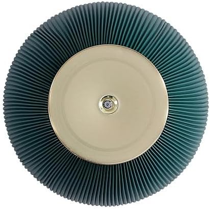 Manhattan Comfort Anderson Modern 18" Round End Table 2.0 | Ceramic Marble Tabletop, Elegant Pleated Leatherette Design & Gold Stainless Steel Base, Fully Assembled Accent Furniture, Set of 1, Green