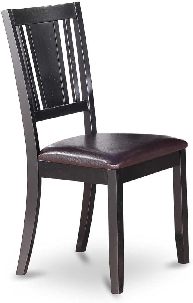 East West Furniture ESDL3-BCH-W 3 Piece Dinette Set for Small Spaces Contains a Round Dining Table with Pedestal and 2 Dining Chairs, 30x30 Inch, Black & Cherry