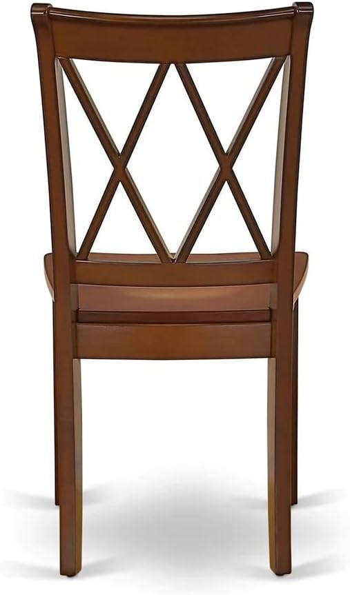 East West Furniture DOCL5-MAH-W 5 Piece Modern Dining Table Set Includes a Rectangle Wooden Table with Butterfly Leaf and 4 Kitchen Dining Chairs, 42x78 Inch, Mahogany
