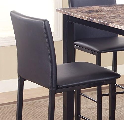 Roundhill Furniture Citico Counter Height Dining Chairs with Metal Frame, Set of 4