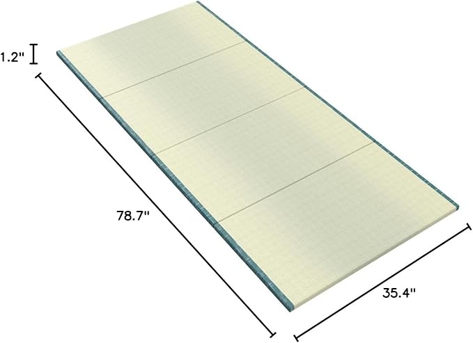 MustMat Tatami Futon Mattress Foldable Tatami Mat Twin Japanese Floor Mattress Rush Grass Floor Bed 35.4"x78.7"x1.2"(1 Piece)