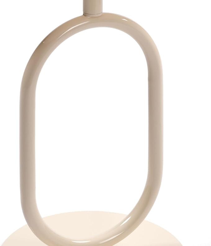 Lantern-Shaped Metal End Table, Small Round Side Accent Pedestal Modern Coffee Drink Cocktail Table for Living Room Corners Small Spaces(21.3'' Height,Cream White)
