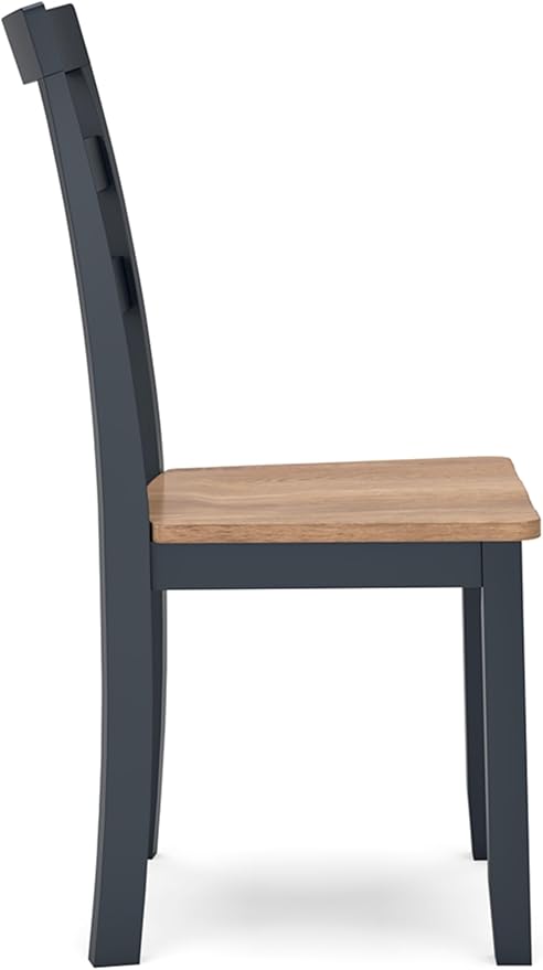 Signature Design by Ashley Gesthaven Solid Wood Frame Dining Chair, Set of 2, Blue/Natural