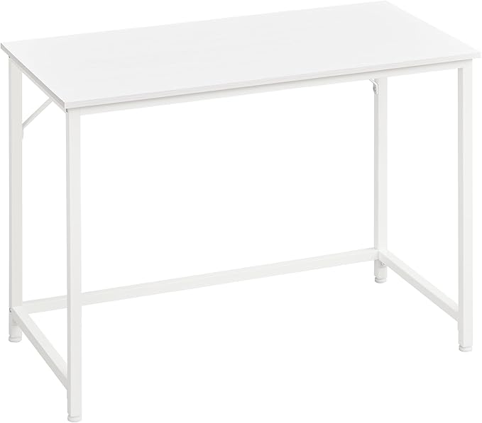 VASAGLE Computer Desk, Office Work Desk, 19.7 x 39.4 x 29.9 Inches, for Study, Bedroom, Home Office, Living Room, Maple White and Cloud White ULWD041W44