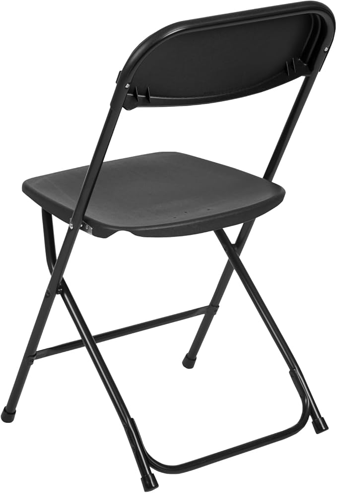 Flash Furniture Hercules Series Plastic Folding Chair - Black - 20 Pack 650LB Weight Capacity Comfortable Event Chair-Lightweight Folding Chair