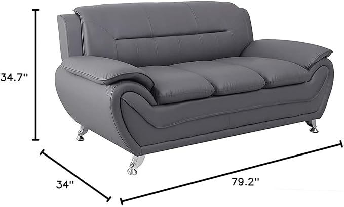 Container Furniture Direct Michael Sofa And Loveseat Gray