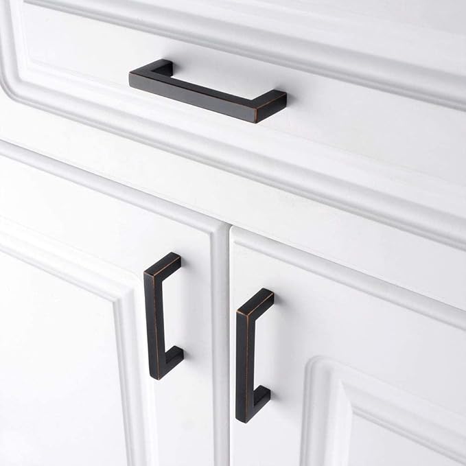 KOOFIZO Oil Rubbed Bronze Cabinet Pulls Bronze Cabinet Handles, 10 Pack 3 Inch Rubbed Bronze Hardware for Kitchen Cabinets Drawer Dresser 1816 Cupboard Bedroom Bathroom Vanity