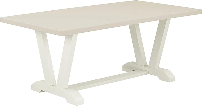 East West Furniture V027EN257-5 5 Piece Dining Set Includes a Rectangle Dining Room Table with V-Legs and 4 Pond Faux Leather Upholstered Chairs, 40x72 Inch, Multi-Color