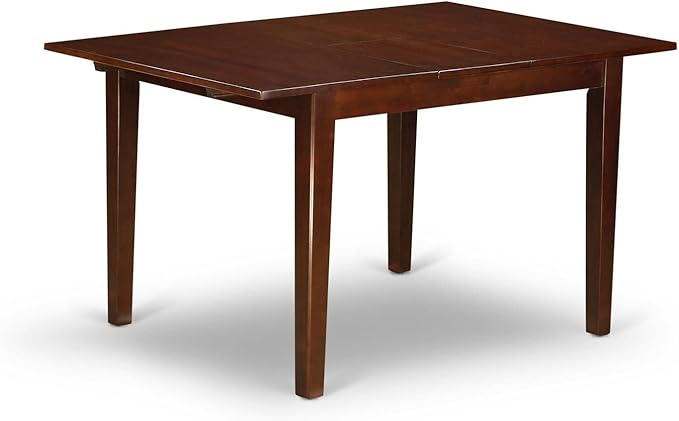 East West Furniture MLIP7-MAH-W 7 Piece Dining Set Consist of a Rectangle Dining Room Table with Butterfly Leaf and 6 Kitchen Chairs, 36x54 Inch, Mahogany