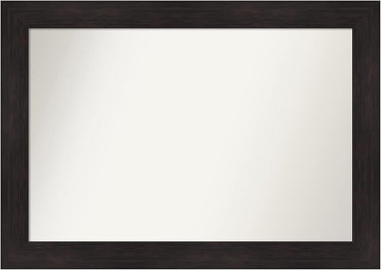 Amanti Art Silver Bathroom Mirror for Over Sink, 26x38 Florence Silver Rectangle Vanity Mirror, Large Casual Frame, Hangs Horizonally and Vertically, Bathroom Wall Decor, Non-Beveled Edge from WI, USA