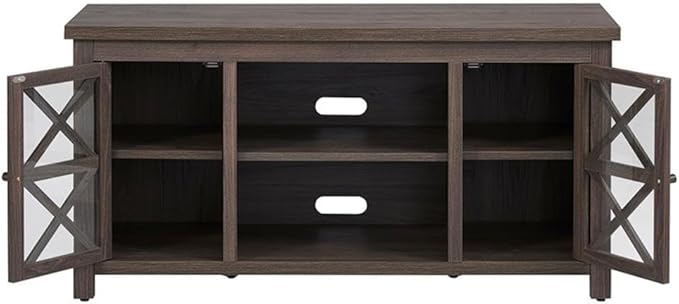 Henn&Hart Rectangular TV Stand for TV's up to 55" in Alder Brown, TV Stands for the Living Room