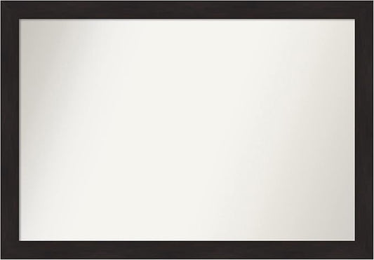 Amanti Art Brown Bathroom Mirror for Over Sink, 30x42 Furniture Espresso Rectangle Vanity Mirror, Large Casual Frame, Hangs Horizonally and Vertically, Bathroom Wall Decor, Non-Beveled Edge