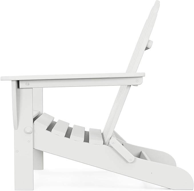 POLYWOOD AD5030WH Classic Folding Adirondack Chair, White 35.7 x 29 x 35.7 inches