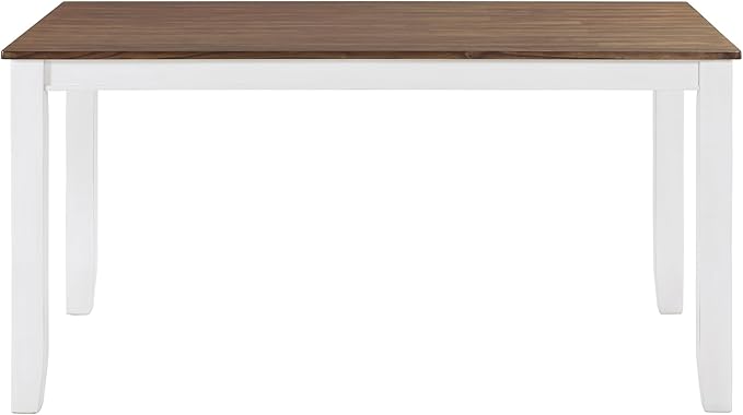 Lexicon Dining Table Set for 6 with Chairs, Solid Wood 7 Piece Farmhouse Dining Room Table and Chairs Set of 6, Cross Back, Easy Assembly Seater for Indoor Home, Dinner, Kitchen, Cherry/White