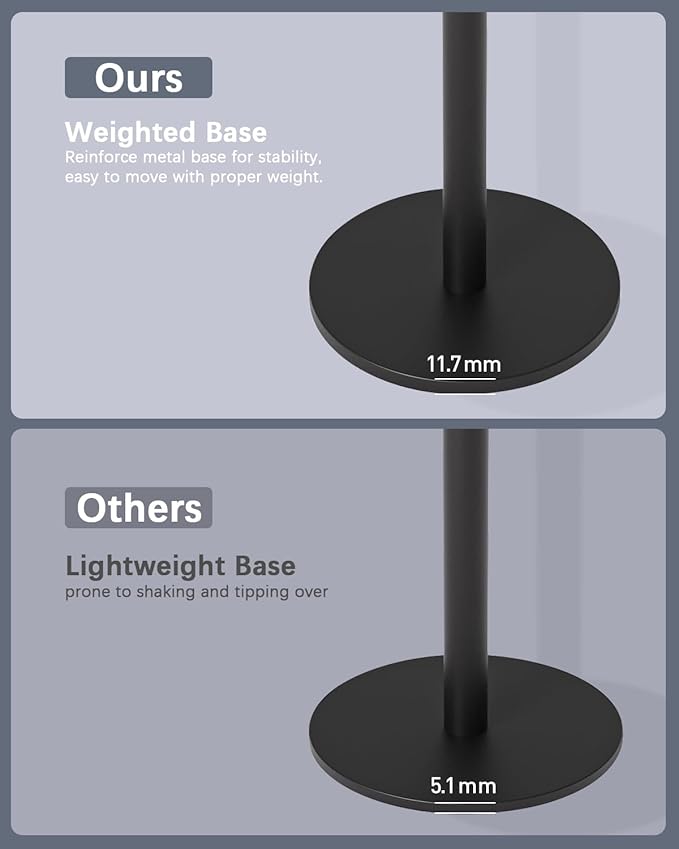 Drink Table, Small Pedestal Side Table, Round Cocktail Table, Circle End Table with Metal Base, for Small Spaces, Faux Marble, Black