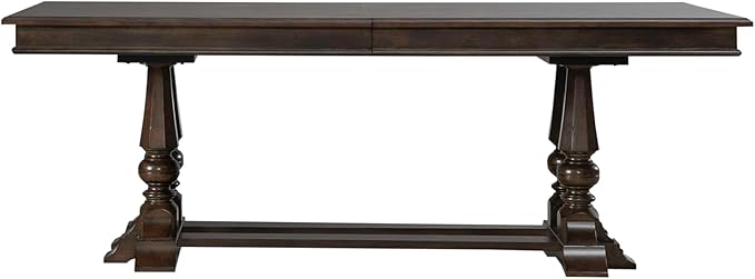 Liberty Furniture Arden Road 5 Piece Dining Trestle Table Set - 4 Splat Back Side Chairs - Satin Cherry