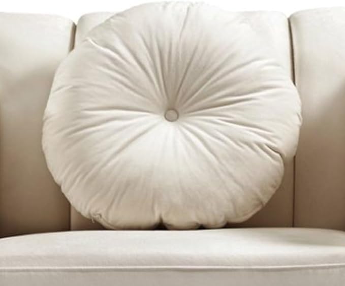Accent Chair, Single Couch Chair with Style Button Tufted, Scroll Arms and Nailhead for Living Room, Office, Apartment, White